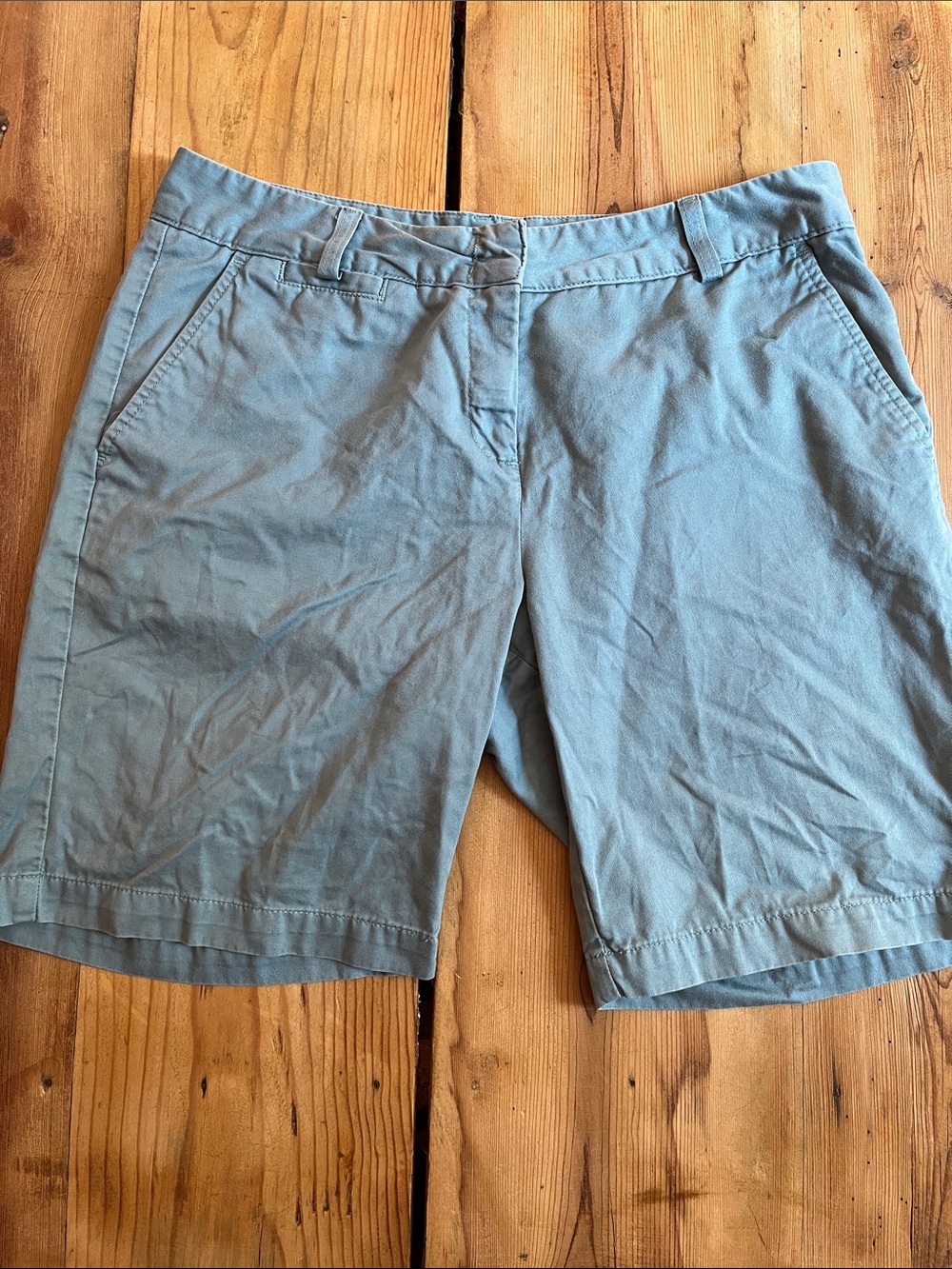GARNET HILL 10 Blue Bermuda Shorts 5-Pocket 100% Cotton